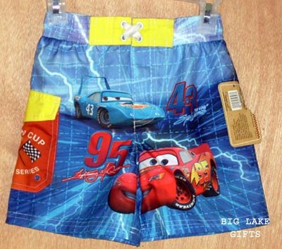 Disney CARS Swim Swimming Trunks Shorts Size 24 Mos NEW