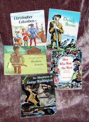 Vintage Books Lot Washington Daniel Boone Lincoln