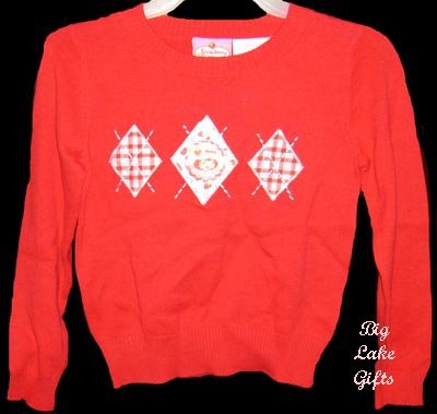 Strawberry Shortcake Red Winter Sweater Size 4/5 NEW