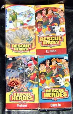 Fisher Price Rescue Heroes Movies VHS Video Lot