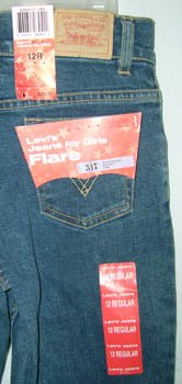 Levi's Girls Flares 517 Levi Denim Jeans Size 12 NEW Stretch