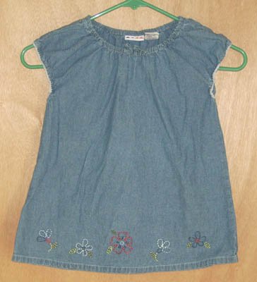 Gymboree Country Picnic Denim Embroidered Top Size 7 Shirt