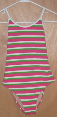 Ralph Lauren Multi Stripe Swim Bathing Suit Size 16 NEW