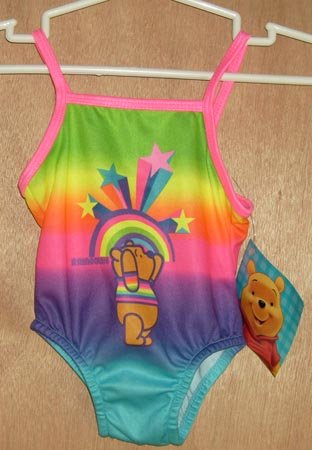 Winnie The Pooh Rainbow Swim Bathing Suit 12 Months NEW