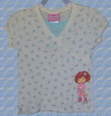 STRAWBERRY SHORTCAKE Shirt 7/8 Top NEW