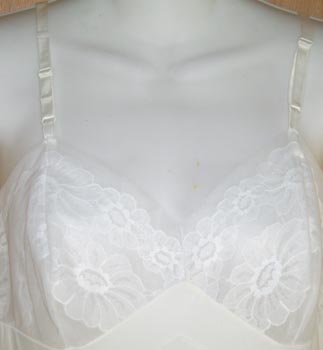 Vintage Vanity Fair White Dress Full Slip Size 34
