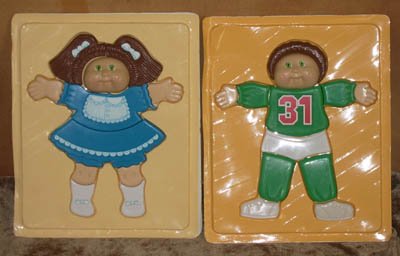 Cabbage Patch Kids 3-D Plastic Puzzles - Lot of 2
