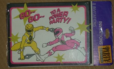 Power Rangers Birthday Invitations NEW Free Shipping