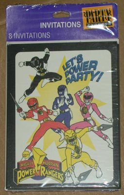 Power Rangers Birthday Invitations NEW Free Shipping