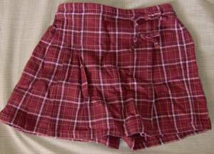 GYMBOREE Burgundy Plaid Skort Skirt 5 Years Fee Shipping