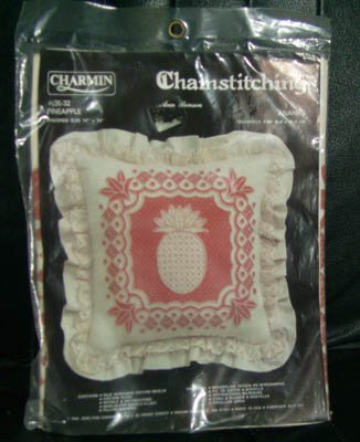 Charmin CHAINSTITCHING Pineapple Pillow Needlepoint Kit
