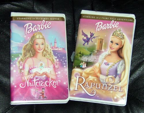 Barbie VHS Movies Nutcracker & Rapunzel Video Lot