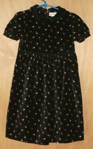 Gymboree Classic Black Floral Dress L Large 4 - 5 Years Free Shipping