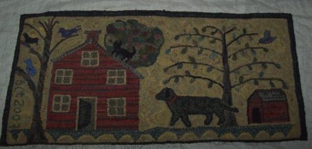 DOG HOUSE - Primitive Rug Hooking Pattern