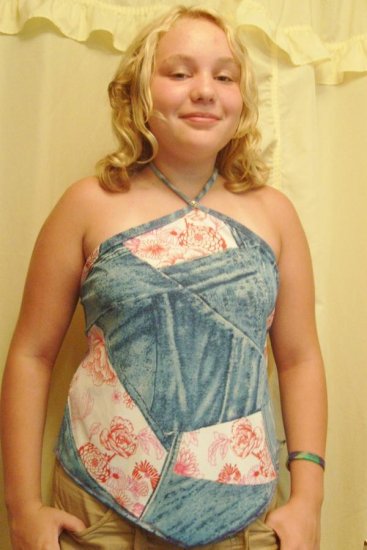 Size 8 12 14 16 Sexy Hand Made Halter Top Stretch Shirt