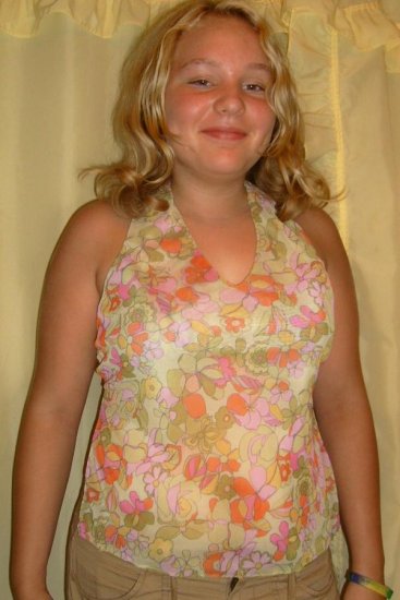 Size 12 Sexy Hand Made Halter Top Hippy Shirt