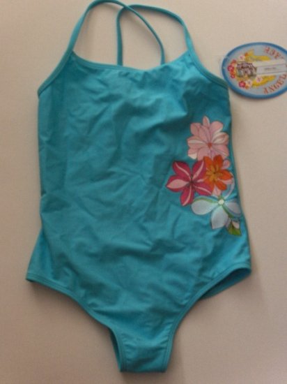 New Angel Beach Blue one piece swimsuit girls size 12