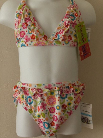 New girls Penelope Mack two piece floral bikini size 6