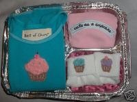 New Best of Chums gift set Cupcake set girl 12 mths top pants hat socks