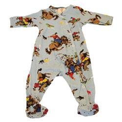 New Baby Boy Mad Boy by Mad Sky vintage cowboy footie one piece outfit size 12 month