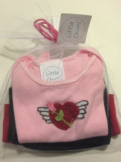 New Best of Chums gift set Born to Love pink short sleeve set size 12 months girls