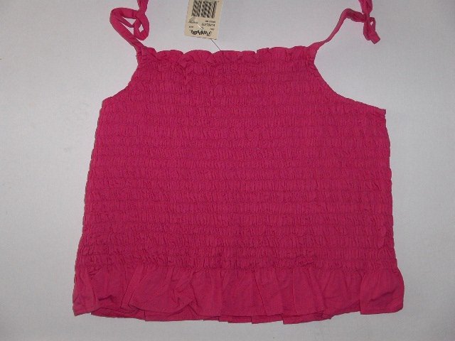 New Bright Pink Flapdoodles Smocked Tank top girls size 8