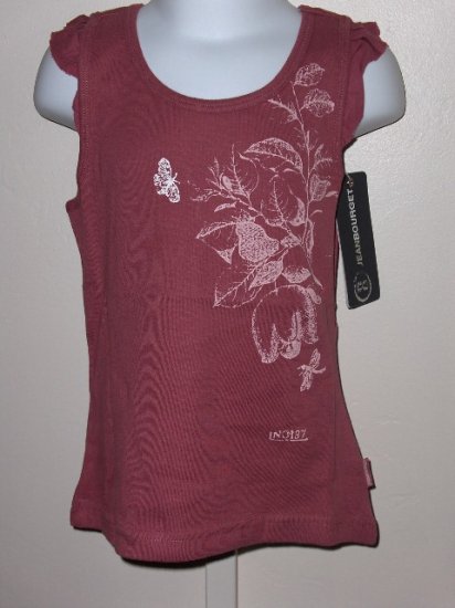 New Jean Bourget Ruffle sleeve flower top size girls 8A/126