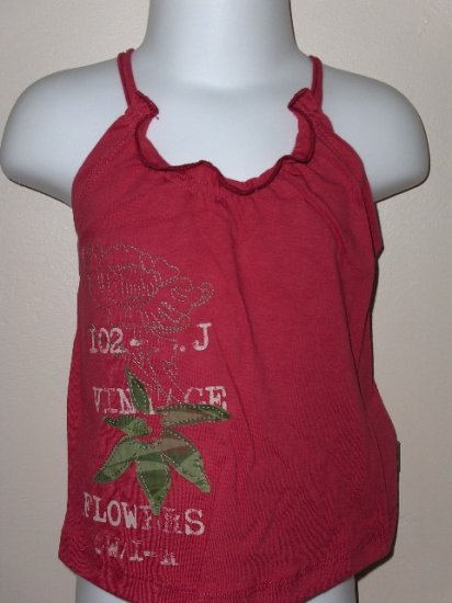 New Jean Bourget Fuschia halter top girls size 10A/138