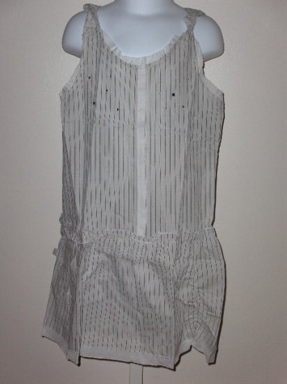 New Jean Bourget sleeveless striped tunic top girls size 8A/126