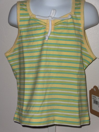 New K.C. Parker Hartstrings kiwi striped tank top size girls 7