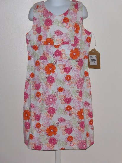 New K.C.Parker by Hartstrings Floral print sun dress girls size 7