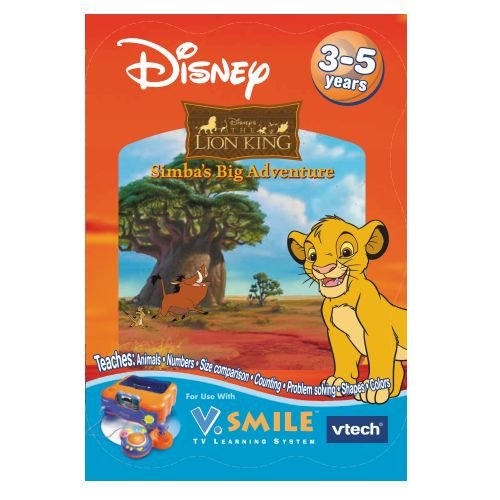 New V.Smile Disney Simba's Big Adventure Smartridge game for V. Smile ages 3-5 years