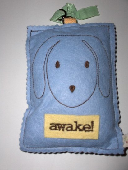 New Tree by Kerri Lee door knob sign blue awake puppy brown asleep puppy for baby