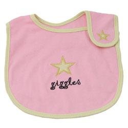 New Elegant Baby pink giggles bib baby girl gift