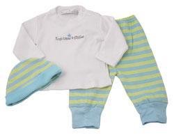 New Elegant Baby hat tee pant set boys hugs kisses giggles 0-6 months