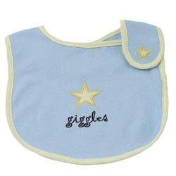 New Elegant Baby blue giggles bib baby boy gift