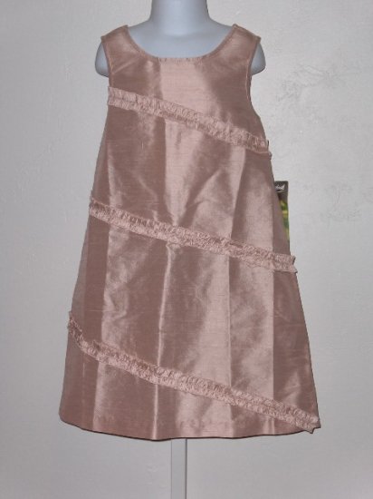 New Silk Dupioni Dress Peach dress girls 7 wedding party