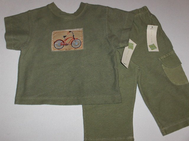 New Cozy Toes infant boys Beach Cruiser top pants set size 6 months all cotton Made in the USA