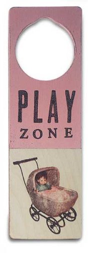 New Tree by Kerri Lee door knob sign pink Play Zone with doll in buggy