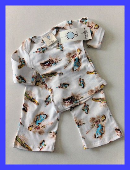 New Baby Boy Mad Boy by Mad Sky Vintage Race Car Pants Top set 9 month