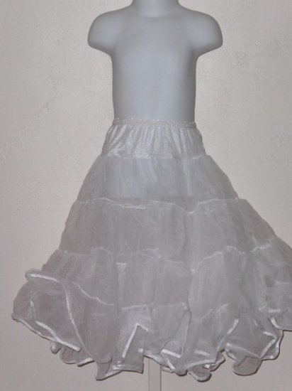 New girls size 7 Tea Length half petticoat slip wedding party