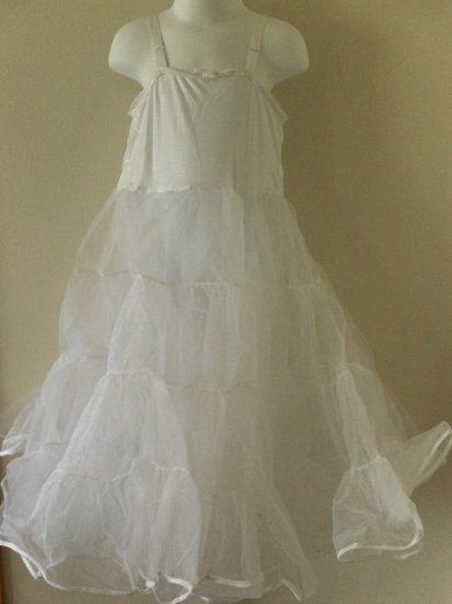 New girls size 6 knee Length full petticoat slip wedding party