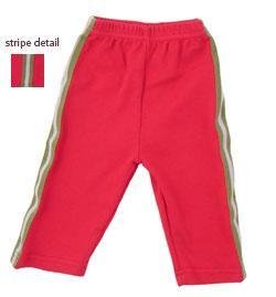 New Urban Smalls red striped track pants boys girls size baby 6-12 months