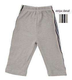 New Urban Smalls gray striped track pants boys size baby 0-6 months