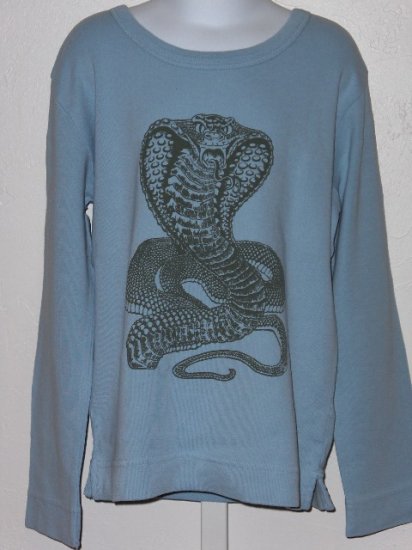 New Appaman Blue long sleeve cobra snake tee boys size 6