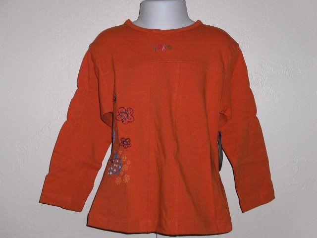 New Kaboo Orange long sleeve top girls size 6 6X