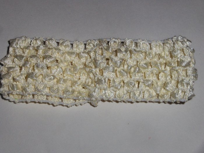 Cream 1.5 inch Crochet Headband