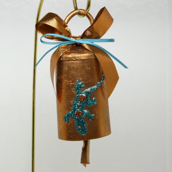 gecko christmas ornament southwestern style bell rustic gecko christmas ornament southwestern style bell rustic