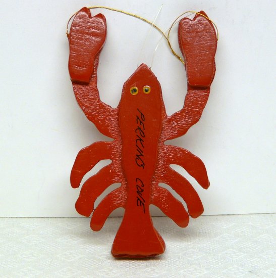 christmas ornament lobster red perkins cove wooden christmas ornament lobster red perkins cove wooden