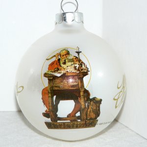 christmas ornament glass ball norman rockwell santa christmas ornament glass ball norman rockwell santa